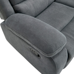 Furniture Online Boston 2 Seater Grey Manual Recliner Sofa - Wilko - thumbnail 7