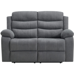 Furniture Online Boston 2 Seater Grey Manual Recliner Sofa - Wilko - thumbnail 4