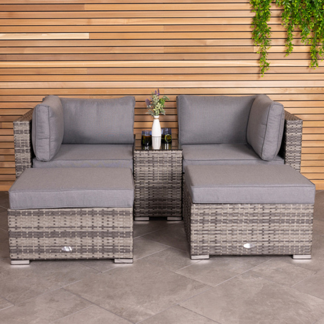 Charles Bentley 4 Seater Multifunctional Contemporary Lounge Set - Grey - Wilko - image 1