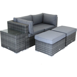 Charles Bentley 4 Seater Multifunctional Contemporary Lounge Set - Grey - Wilko - thumbnail 5