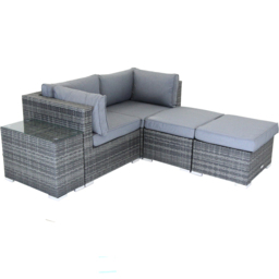 Charles Bentley 4 Seater Multifunctional Contemporary Lounge Set - Grey - Wilko - thumbnail 4