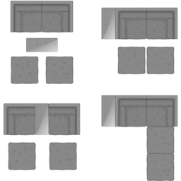 Charles Bentley 4 Seater Multifunctional Contemporary Lounge Set - Grey - Wilko - thumbnail 6