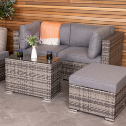 Charles Bentley 4 Seater Multifunctional Contemporary Lounge Set - Grey - Wilko - thumbnail 7