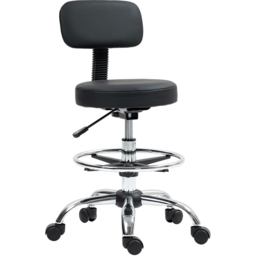 Portland Black Faux Leather Adjustable Swivel Office Chair - Size: 92 x 52 x 52cm - Wilko - thumbnail 3