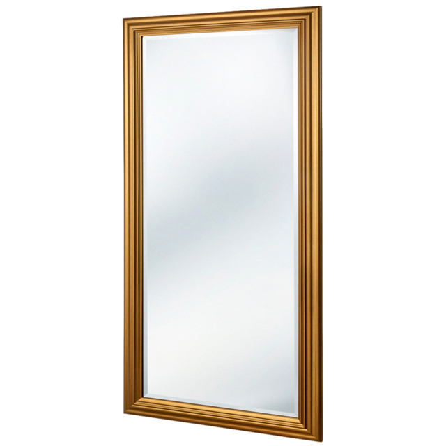 Yearn Gold Framed Contemporary Bevelled Full Length Wall Mirror 166.5 x 75cm - Size: 166 x 75cm - Wilko - image 1