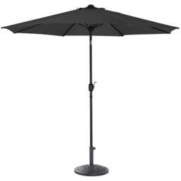 Living and Home Black Round Crank Tilt Parasol with Round Base 3m - Wilko - thumbnail 5