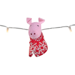10 LED Pigs in Blanket String LightPink and Red - Wilko - thumbnail 4