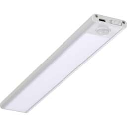 V-TAC 2 Pack 1.5W LED Cabinet Light with PIR Motion Sensor - Size: 30 x 4 x 0.9cm - Silver - Wilko