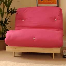 Brooklyn Small Double Sleeper Pink Futon Base and Mattress - Size: Single - Wilko