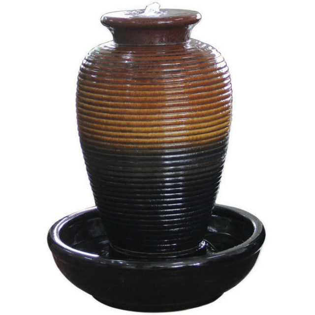 Bermuda Mykonos Water Feature - Size: 51 x 51 x 64cm - Brown - Bermuda Water Gardens - Wilko - image 1
