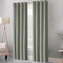 Velosso Waffle Sage Blackout Curtains 137 x 168cm - Size: W 163 x D 137cm - Green - Wilko - thumbnail 1