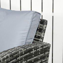 Outsunny 7 Seater Rattan Grey Garden Lounge Set - Wilko - thumbnail 4
