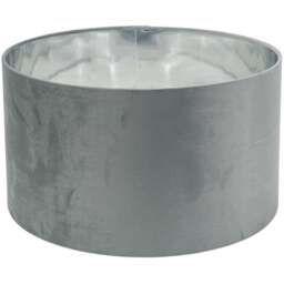ValueLights Reni Grey Velvet and Chrome Inner Large Pendant Shade - Size: 25 x 45 x 45cm - Wilko