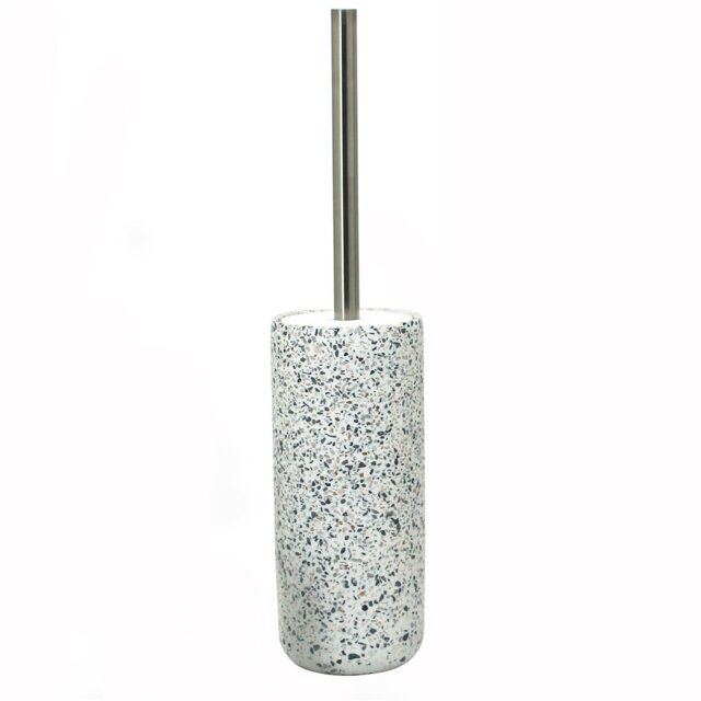 Terrazzo White Flecks Toilet Brush Holder - Wilko - image 1