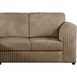 Luxor 4 Seater Coffee Jumbo Cord Full Back Left Hand L Shape Corner Sofa - Cream - Wilko - thumbnail 5