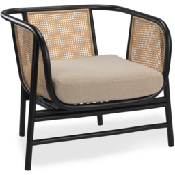 Desser Seoul Black Boucle Latte Rattan Indoor Chair - Size: Single - Desser Furniture - Wilko - thumbnail 3