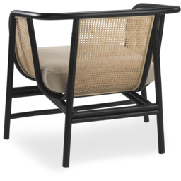 Desser Seoul Black Boucle Latte Rattan Indoor Chair - Size: Single - Desser Furniture - Wilko - thumbnail 4