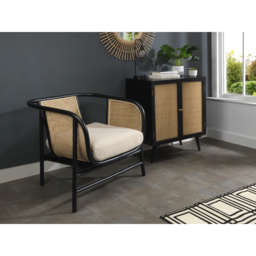 Desser Seoul Black Boucle Latte Rattan Indoor Chair - Size: Single - Desser Furniture - Wilko - thumbnail 6
