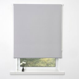 Divante Plain Blackout Roller Blind - Cool Silver/90cm - Wilko - thumbnail 1