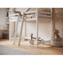 Flair Nook White Wooden House Mid Sleeper - Size: Single - Wilko - thumbnail 4