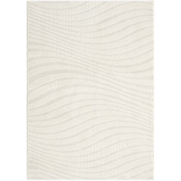 Desire Rugs Aya Cream Embossed Waves Rug 80 x 150cm - Wilko