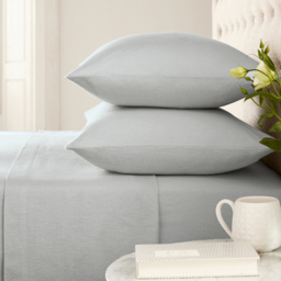 Helena Springfield Single Silver Brushed Cotton Flat Bed Sheet - Wilko - thumbnail 3