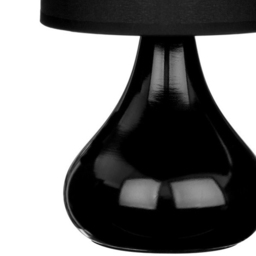 Premier Housewares Bulbus Black Ceramic Table Lamp - Size: 14 x 14 x 26cm - Wilko - thumbnail 6