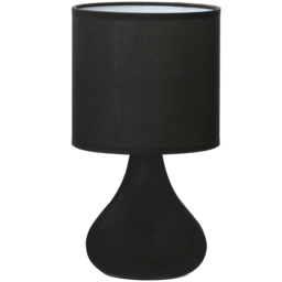 Premier Housewares Bulbus Black Ceramic Table Lamp - Size: 14 x 14 x 26cm - Wilko - thumbnail 3