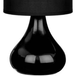 Premier Housewares Bulbus Black Ceramic Table Lamp - Size: 14 x 14 x 26cm - Wilko - thumbnail 4