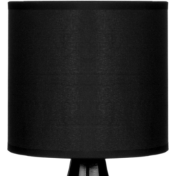 Premier Housewares Bulbus Black Ceramic Table Lamp - Size: 14 x 14 x 26cm - Wilko - thumbnail 5