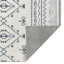 Origins My Washable Grey and Off White Nomad Rug 67 x 200cm - Green - Origins Rugs - Wilko - thumbnail 4