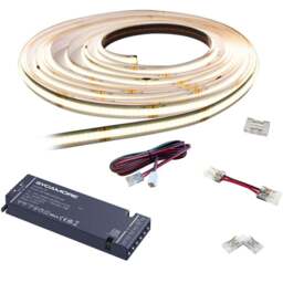 Sorrelis Korran Natural White COB 24V Flexible Strip 5m - Size: 500 x 0.8 x 0.3cm - Wilko