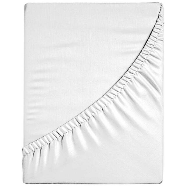 Sweet Dreams Double White T200 Percale Fitted Sheet - Wilko - image 1