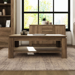 GFW Canyon Grey Oak Coffee Table - Size: 59 x 108 x 42cm - Wilko - thumbnail 7