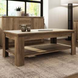 GFW Canyon Grey Oak Coffee Table - Size: 59 x 108 x 42cm - Wilko