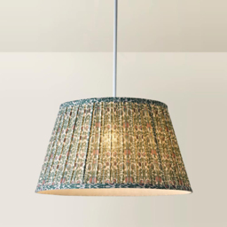 ValueLights Abel Floral Pleated Tapered Large Lamp Shade - Size: 25 x 45 x 45cm - Green - Wilko - thumbnail 5