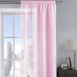 Velosso Alessandria Baby Pink Shimmer Voile Panel Curtain 137 x 137cm - Size: W 137 x D 137cm - Wilko - thumbnail 3