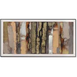 Bronze Effect Abstract Canvas - Multicolour - Wilko