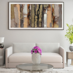 Bronze Effect Abstract Canvas - Multicolour - Wilko - thumbnail 7