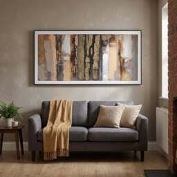 Bronze Effect Abstract Canvas - Multicolour - Wilko - thumbnail 5