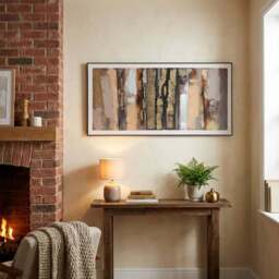 Bronze Effect Abstract Canvas - Multicolour - Wilko - thumbnail 4