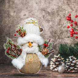 Shatchi Snowman Figurine Christmas Decoration 19cm - Size: 19 x 17 x 19cm - White - Wilko - thumbnail 3
