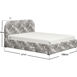 Flair Alba Double Beige Tree Print Chenille Lift-Up Ottoman Bed - Wilko - thumbnail 7