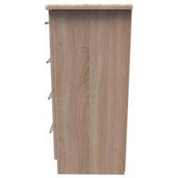 Crowndale Sherwood 4 Drawer Bardolino Oak Bedside Cabinet - Brown - Wilko - thumbnail 4