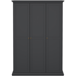 Florence Paris 3 Door Matt Grey Wardrobe - Wilko - thumbnail 4