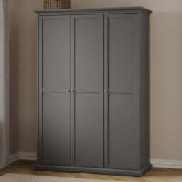 Florence Paris 3 Door Matt Grey Wardrobe - Wilko - thumbnail 1