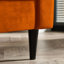 Furniturebox Josie 3 Seater Burnt Orange Velvet Sofa - Wilko - thumbnail 4