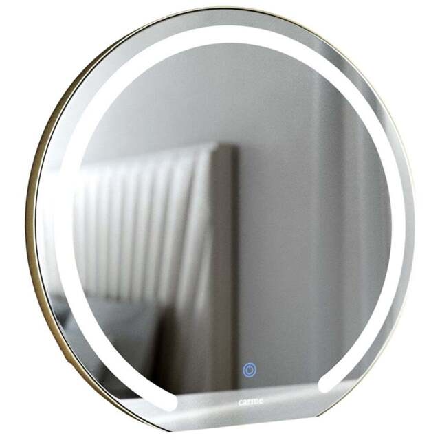 CARME Home Maisie Gold Frameless Touch Sensor LED Mirror 55cm - Size: 8 x 62 x 62.5cm - Wilko - image 1