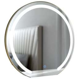 CARME Home Maisie Gold Frameless Touch Sensor LED Mirror 55cm - Size: 8 x 62 x 62.5cm - Wilko - thumbnail 1
