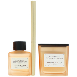 French Connection Apricot and Peach Diffuser and Scented Candle 2 Piece Gift Set - Size: 11.7 x 8.9 x 20.8cm - n/a - Wilko - thumbnail 3